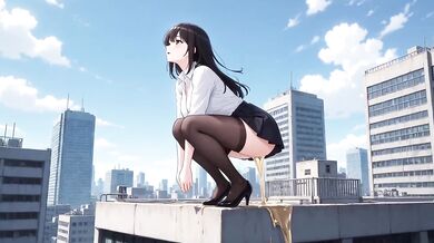 Office slut squirts in public showing off her juicy ass animation hentai