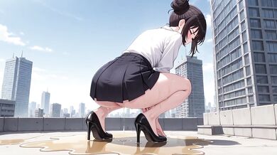 Office slut squirts in public showing off her juicy ass animation hentai