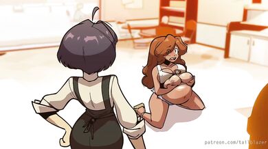 Sophia's Chest Grows With Tail Blazer cum gushing lactation uncovered