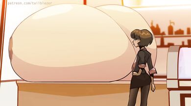 Sophia's Chest Grows With Tail Blazer cum gushing lactation uncovered