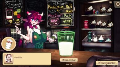 Making a special café con leche with her big cow tits