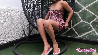 Latina swings to gushing climax in raw female POV