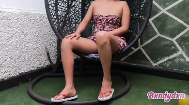 Latina swings to gushing climax in raw female POV