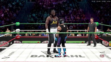 WWE 2K26 Omos destroys Rey Mysterio rough anal black small cock