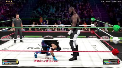 WWE 2K26 Omos destroys Rey Mysterio rough anal black small cock