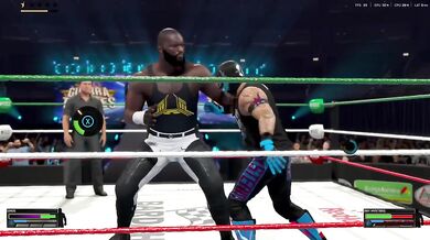 WWE 2K26 Omos destroys Rey Mysterio rough anal black small cock