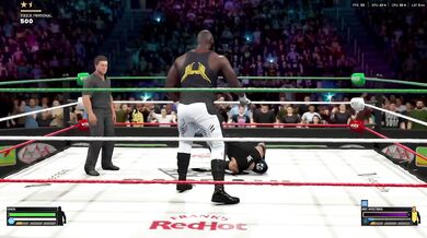 WWE 2K26 Omos destroys Rey Mysterio rough anal black small cock