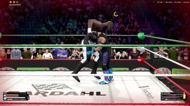 WWE 2K26 Omos destroys Rey Mysterio rough anal black small cock