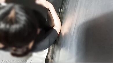 Korean college girl fucked raw in public restroom during her shift