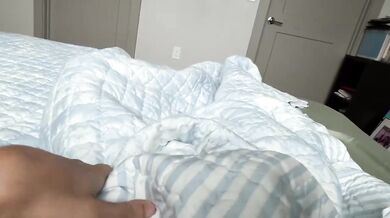 Pregnant step sis shares bed Kay Rhea raw creampie fuck