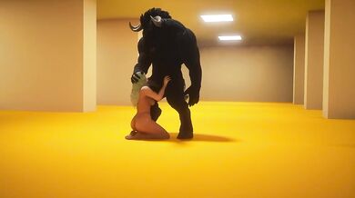 Furry backroom blowjob MTS cum session