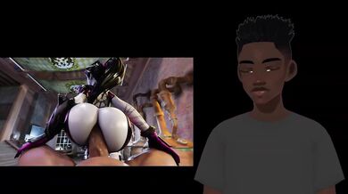 Widowmaker's big ass bounces off that thick dick while she moans
