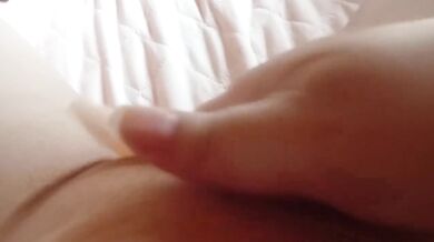 Japanese woman licking and rubbing her shaped toy to climax