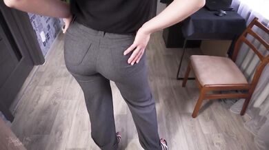 Secretary's Tight Trousers Stretch Ass Raw Fetish Fuck