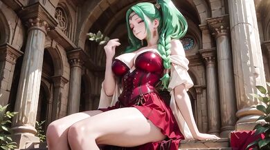 Greeneyed Warlock in Red Armor gets her tight cunt pounded raw in the arcade