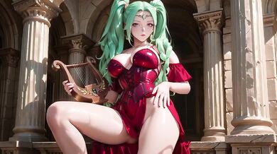 Greeneyed Warlock in Red Armor gets her tight cunt pounded raw in the arcade