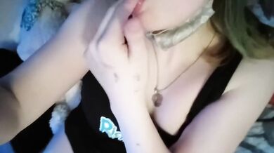 My First Double Penetration ruined her tight snatch until she gushed cum all over the camera