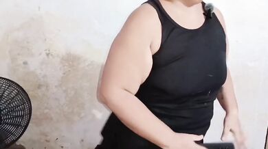 BIG ASS wife seduces neighbor husband full of milk while cuckold watches