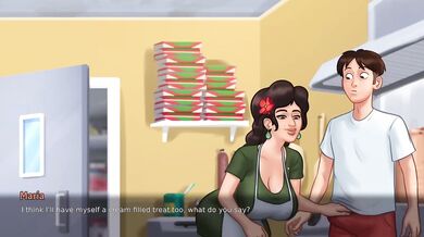 Summertime Saga Maria brand new hardcore sex in the pitza store big dick milf