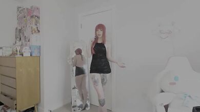 Slutty Makima bodycon dress egirl cosplay fucked hard