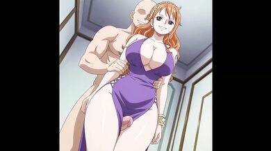 Luffy brutally fucks Nami in One Piece hentai big tits anime creampie