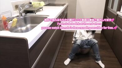 Wife gets home finishes chores alone then fucks herself in the kitchen