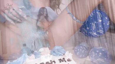 Wet messy cake smash foot worship with Playful Charlotte Rose