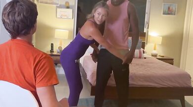 Morning afro tribal BBC cuckold wife deep throat teaser