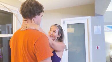 Asian MILF Amateur cuck cleanup face blurr messy creampie blowjob