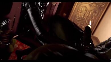 Ning Rongrong 5 in a gushing latex suit gets NTR'd