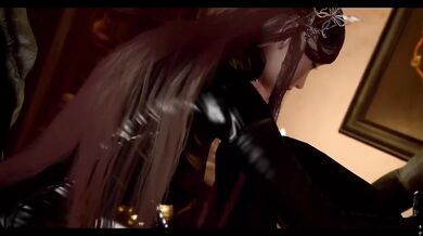 Ning Rongrong 5 in a gushing latex suit gets NTR'd