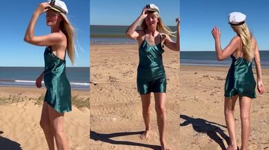 Satin Dress Beach Trip cum choke
