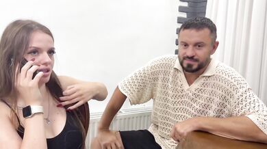 Fucked the housekeeper in front of my wife big dick deepthroat blowjob cum on face