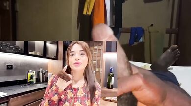 Filled throat gagged by stepbro’s thick cock in kitchen POV