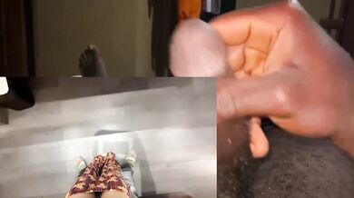 Filled throat gagged by stepbro’s thick cock in kitchen POV
