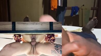 Filled throat gagged by stepbro’s thick cock in kitchen POV