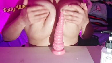 Busty Toy Gets Filled With Russian Paja And Big Natural Tits