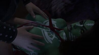 Orc Girl Pounded Rough Then Covered In Cum And Tits