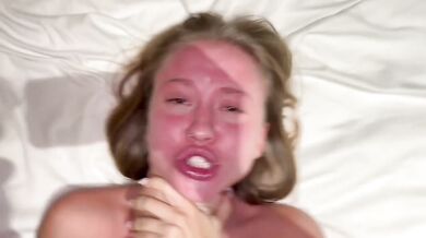 My petite step sister takes my big dick 18 year old slut gushes