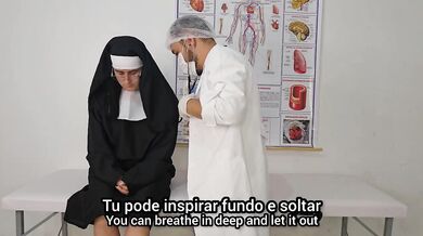 Gynecologist destroys nun’s pussy raw uncovered exam cum