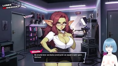 Big tits vtuber destroyed by demons in hentai gameplay