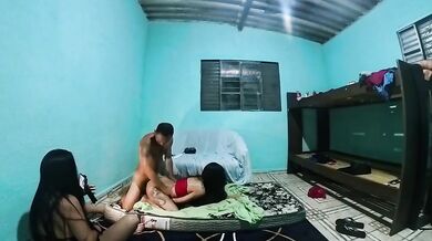 The day I almost got my wife's friend pregnant raw ffm threesome blowjob trio cum