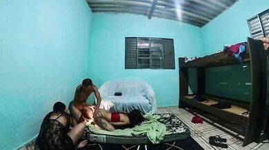 The day I almost got my wife's friend pregnant raw ffm threesome blowjob trio cum