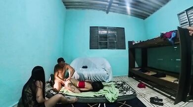 The day I almost got my wife's friend pregnant raw ffm threesome blowjob trio cum
