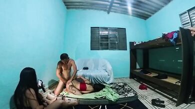 The day I almost got my wife's friend pregnant raw ffm threesome blowjob trio cum