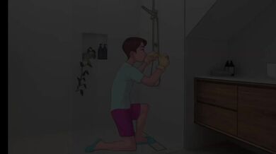Whole skinnypussy squirt while jerking off watching hentai gym girl