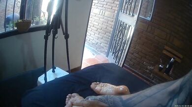Tattooed Latina's massage turns filthy anal toy and massive facial load