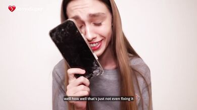 Stepdaughter sucks BWC all night for the new iPhone 18 deep throat sloppy BB