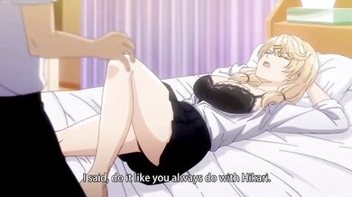 She brought a friend huge tits blonde gets throat fucked hentai
