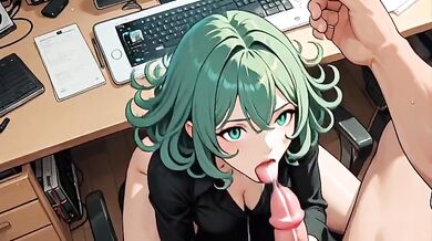 Intern’s huge tits relieve office stress ai generated